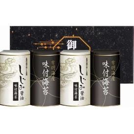夏の贈り物お中元 有明海産＆しじみ醤油味付のり 有明海産味付海苔・しじみ醤油味付海苔（各8切8枚×3袋）×各2