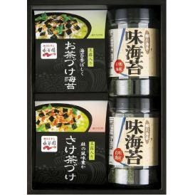 夏の贈り物お中元 永谷園お茶漬け・柳川海苔詰合せ 柳川海苔味付け海苔（8切32枚）×2、永谷園お茶づけ海苔（6.3g×3袋）・永谷園さけ茶づけ（5.6g×3袋）×各1