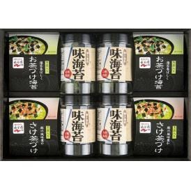 夏の贈り物お中元 永谷園お茶漬け・柳川海苔詰合せ 柳川海苔味付け海苔（8切32枚）×4、永谷園お茶づけ海苔（6.3g×3袋）・永谷園さけ茶づけ（5.6g×3袋）×各2