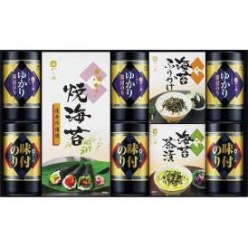 夏の贈り物お中元 味のり卓上バラエティセット やま磯 味付のり・ゆかり味付のり（各8切24枚）×各3、焼のり2袋詰（2切6枚）・海苔茶漬（5.5g×3袋）・海苔ふりかけ（5g×3袋）×各1