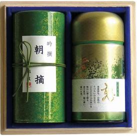 春の贈り物 茶師こだわりの銘茶詰合せ（木箱入） 静岡茶 静岡玉露（憩）・静岡煎茶（朝摘）（各110g）×各1