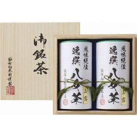 夏の贈り物お中元 八女茶詰合せ（桐箱入） 袋布向春園本店 八女玉露（100g）×2