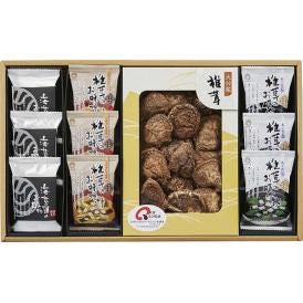 夏の贈り物お中元 日本の美味・和素材スープ詰合せ 椎茸お味噌汁（九州合わせみそ）・椎茸お吸い物（あごだし）・海苔お吸物×各3、大分産原木乾椎茸どんこ（70g）×1