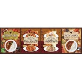 夏の贈り物お中元 レストランカレー＆味わいパスタソースセット BUONO TAVOLA パスタソース（ナポリタン・カルボナーラ）（各250g）・ビーフカレー・ベジタブルカレー（各180g）×各1
