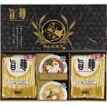 夏の贈り物お中元 福山製麺所「旨麺」 ラーメン（80g）×4、塩スープ（36g）・はかた大将醤油スープ（35g）・磯紫菜（0.3g）×各2