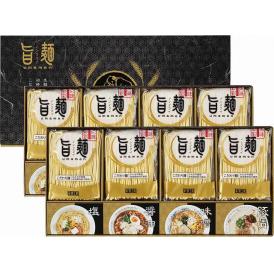 夏の贈り物お中元 福山製麺所「旨麺」 ラーメン（80g）×16、塩スープ（36g）・はかた大将スープ（醤油・味噌・豚骨）（各35g）×各4