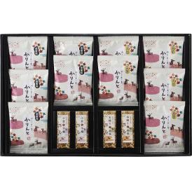 春の贈り物 和菓子詰合せ 銀座鹿乃子 かりんとう（黒蜜・白蜜）(各10g)×各5、羊羹（小倉・本練）（各50g）×各2
