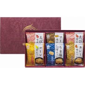夏の贈り物お中元 米菓 穂のなごみ せんべい（えび）（15g）×2、せんべい（コーン・うま塩・ソース・カレー）（各15g）×各1