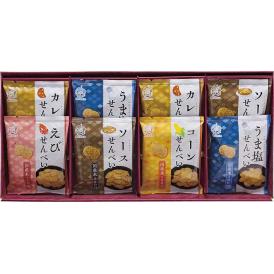 夏の贈り物お中元 米菓 穂のなごみ せんべい（うま塩・ソース・カレー）（各15g）×各2、せんべい（えび・コーン）（各15g）×各1