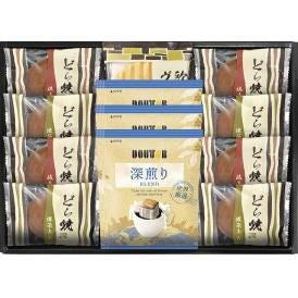 春の贈り物 ドトールコーヒー＆どら焼き 詰合せ どら焼き（粒あん・八女抹茶あん）×各4、ドトールドリップコーヒー（7g）×3、欧風ヴァッフェル×1