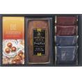 夏の贈り物お中元 スィートバスケット 焼き菓子バラエティ詰合せ ワッフルクッキー（ホワイトショコラ・いちご）×各2、パウンドケーキ（アールグレイ）・マドレーヌ（ミルク）（2個）×各1