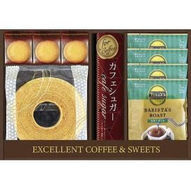 夏の贈り物お中元 タリーズコーヒー＆スイーツセット タリーズドリップコーヒー×4、プレーンクッキー×3、ミルクバウムクーヘン・スティックシュガー（5個入）×各1