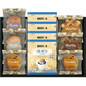 夏の贈り物お中元 ドトールコーヒー＆スイーツセレクション ドトールドリップコーヒー（7g）×4、ナッツとチョコのざっくりクッキー×2、ラスク（シュガー･ココナッツ）･ワッフル（プレーン･チョコ）×各1