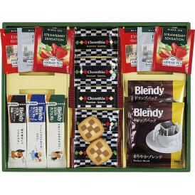 夏の贈り物お中元 クッキー＆コーヒー＆紅茶 ブレイクタイム チェスティアクッキー×4、AGFブレンディドリップコーヒー（7g）・紅茶（アールグレイ・ブレックファースト・ストロベリー）（各2g）×各2、