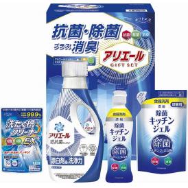 夏の贈り物お中元 アリエール抗菌除菌ギフト ギフト工房 P&Gアリエールジェル（720g）･除菌キッチンジェル（200ml）･除菌キッチンジェル詰替用（160ml）･洗たく槽クリーナーEX（100g）