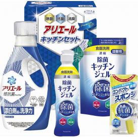 夏の贈り物お中元 アリエール＆キッチンセット ギフト工房 P&Gアリエールジェル（720g）・除菌キッチンジェル（200ml）・除菌キッチンジェル詰替用（160ml）・コンパクトスポンジ×各1