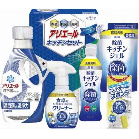 春の贈り物 アリエール＆キッチンセット ギフト工房 P&Gアリエールジェル（720g）・食卓用クリーナー（260ml）・除菌キッチンジェル（200ml）・除菌キッチンジェル詰替用（160ml）・