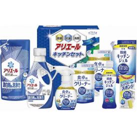 春の贈り物 アリエール＆キッチンセット ギフト工房 食卓用クリーナー詰替用（250ml）×2、P&Gアリエールジェル（720g）・P&Gアリエールジェル詰替用（405g）・食卓用クリーナー（26