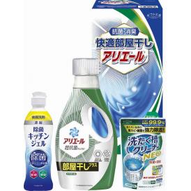 夏の贈り物お中元 快適部屋干しアリエールギフト ギフト工房 P&Gアリエールジェル部屋干しプラス（690g）・除菌キッチンジェル（200ml）・洗たく槽クリーナーNEO（100g）×各1