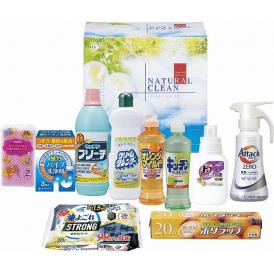 夏の贈り物お中元 ギフト・ナチュラルクリーン キッチンブリーチ（600ml）・クリームクレンザー・花王アタックZEROワンハンドタイプ（各400g）・ライオントップクリアリキッド抗菌（300g）・キッ