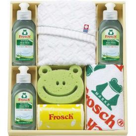 夏の贈り物お中元 キッチン洗剤ギフト フロッシュ フロッシュミニ（アロエヴェラ）（オーストリア）（100ml）×3、マイクロファイバークロス（中国）（25×25cm）×2、今治製フェイスタオル（28×