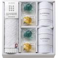夏の贈り物お中元 バスエッセンスセット CLA SHU SHU バスエッセンス（ウッド・グレープフルーツ）（各8g）・マイクロファイバークロス（中国）（25×25cm）×各2、今治ウォッシュタオル（2