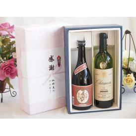 夏の贈り物お中元 感謝の贈り物ボックスプレミアムな芋焼酎と国産ワインセット (グランシャンモリ アッサンブラージュ 白