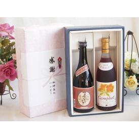 夏の贈り物お中元 感謝の贈り物ボックスプレミアムな芋焼酎と国産ワインセット (北海道の詩 プレミアムなキャンベル赤ワイ