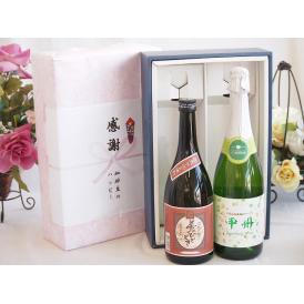 夏の贈り物お中元 感謝の贈り物ボックスプレミアムな芋焼酎と国産ワインセット (勝沼仕込みの甲州白スパークリングワインや