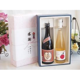 夏の贈り物お中元 感謝の贈り物ボックスプレミアムな芋焼酎と国産ワインセット (青森弘前産りんご使用 シードルワインやや