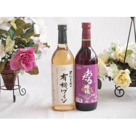 有機栽培100%白ワインと国産ワインセット(おたる醸造 キャンベルアーリ赤ワイン 辛口(北海道)72