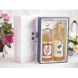 夏の贈り物お中元 感謝の贈り物ボックス プレミアムな麦焼酎と国産ワインセット(にごり甲州 白ワイン やや甘口(山梨県)