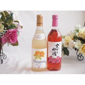 プレミアムなナイアガラワインと国産ワインセット 実りの収穫 ロゼワイン やや甘口(山梨県)720ml