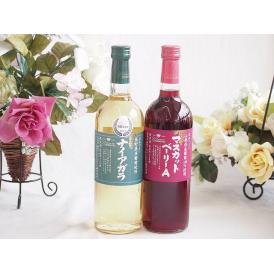 長野県産葡萄ナイアガラ種使用ワインと国産ワイン2本セット(山梨県産葡萄100％使用 マスカットベーリ