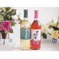 長野県産葡萄ナイアガラ種使用ワインと国産ワイン2本セット(実りの収穫 ロゼワイン やや甘口(山梨県)