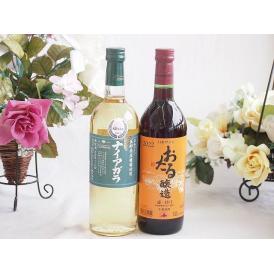 長野県産葡萄ナイアガラ種使用ワインと国産ワイン2本セット(おたる醸造 赤ワイン 甘口(北海道)720