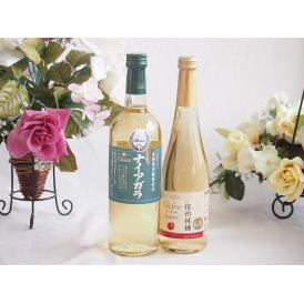 長野県産葡萄ナイアガラ種使用ワインと国産ワイン2本セット(信州りんごシードルワインやや甘口(長野県)