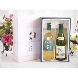 夏の贈り物お中元 感謝の贈り物ボックス 長野県産葡萄ナイアガラ種使用ワインと国産ワイン2本セット(酸化防止剤無添加 信