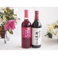 山梨県産葡萄マスカットベーリーA種使用ワインと酸化防止剤無添加ワイン2本セット(酸化防止剤無添加 契