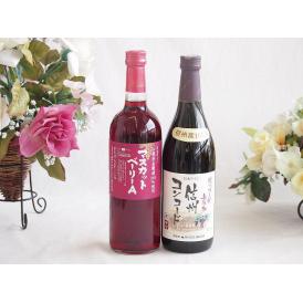 山梨県産葡萄マスカットベーリーA種使用ワインと酸化防止剤無添加ワイン2本セット(酸化防止剤無添加 信