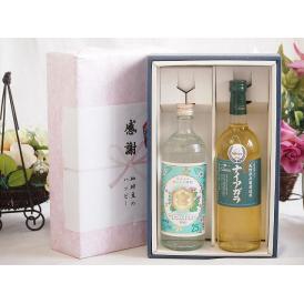 夏の贈り物お中元 感謝の贈り物ボックス 絶大な人気を誇るキンミヤ焼酎と国産ワイン2本セット(長野県産葡萄使用 ナイアガ