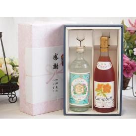 感謝の贈り物ボックス 絶大な人気を誇るキンミヤ焼酎と国産ワイン2本セット(北海道の詩 プレミアムキャ