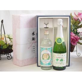 感謝の贈り物ボックス 絶大な人気を誇るキンミヤ焼酎と国産ワイン2本セット(勝沼仕込みの甲州白スパーク