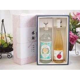 感謝の贈り物ボックス 絶大な人気を誇るキンミヤ焼酎と国産ワイン2本セット(青森弘前産りんご使用 シー