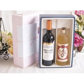 実りの秋の贈り物 プレミアムな夢のひとときギフトボックス 熟成麦焼酎 夢のひととき25°(大分県)720mlフランスボルドー金賞ワイン750ml