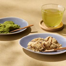 海のしずく生わらび餅（丹波黒豆きな粉+京都宇治抹茶きな粉）