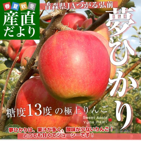 青森県より産地直送 JAつがる弘前 夢ひかり 約3キロ(9玉から13玉) 林檎 りんご リンゴ 送料無料02