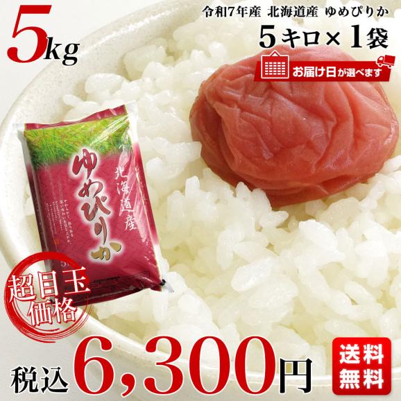 令和7年産 北海道産 ゆめぴりか 5キロ お米 北海道米 送料無料03