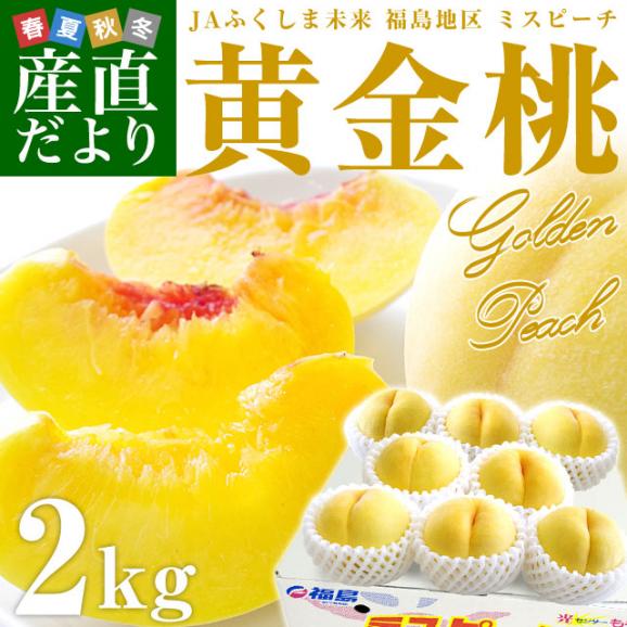 福島県より産地直送 JAふくしま未来 ミスピーチ「黄金桃」 約2キロ（5玉から8玉） 桃 もも 送料無料02