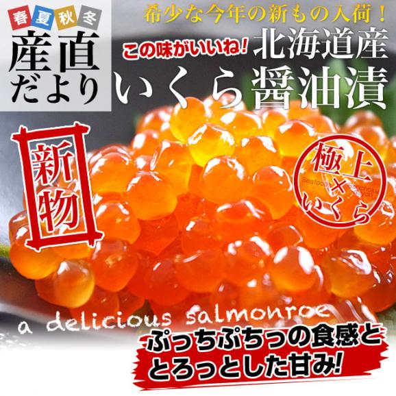 北海道産　いくら醤油漬 250g化粧箱　送料無料　イクラ 魚卵02